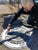 Manhole Cover Print Women's Cropped Pullover Black Hoodie, Spirit of Detroit.