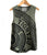Manhole Cover Muscle Tank, Detroit Tire Print. Military Green Women's Tank Top