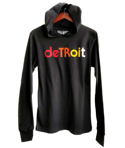 Detroit Rhythm Composer Hooded Jersey Long Sleeve Shirt. Well Done Goods
