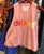 Detroit Rhythm Composer Cropped Women's Raw Edge Racerback Tank Top, Heather Sunset