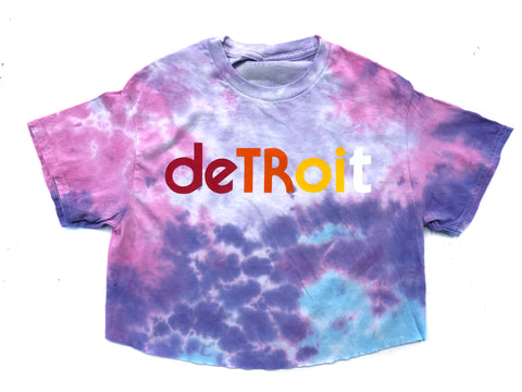 Detroit Rhythm Composer Cotton Candy Tie Dye Cropped T-Shirt, Limited Edition