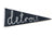Vintage Style Detroit Felt Pennant Flag, white script on navy. Well Done Goods