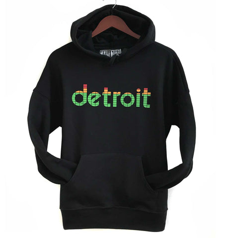 Peak Detroit, LED Audio Level Meter Pullover Hoodie, Unisex