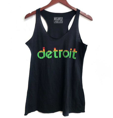 Peak Detroit, LED Audio Level Meter Women's Racerback Tank Top