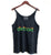 Peak Detroit Black Acid Washed Tank, LED Audio Level Meter Women's Slouchy Top
