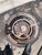 Manhole Cover Print T-Shirt, Spirit of Detroit. Grey V-Neck