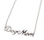 Dog Mom Silver Script Necklace Pendant, by Well Done Goods