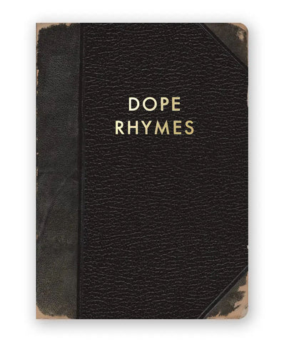 Dope Rhymes. Gold foil stamped Journal, by The Mincing Mockingbird