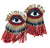 Evil Eye, Long Beaded Dangle Earrings