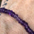 detail: Amethyst Faceted Stone Bead Mala Stretch Bracelet