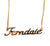 Ferndale Script Necklace, Gold Neighborhood Name Pendant, Well Done Goods