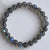 White Labradorite (Rainbow Moonstone) Stone Bead Mala Stretch Bracelet