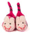 Spotted Tiger Wool Booties, Fuchsia Tiger Booties, by Well Done Goods