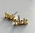 Tiny "Fuck" Stud Earrings, gold