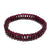 Garnet Stone Bead Woven Stretch Bracelet, Multi Strand