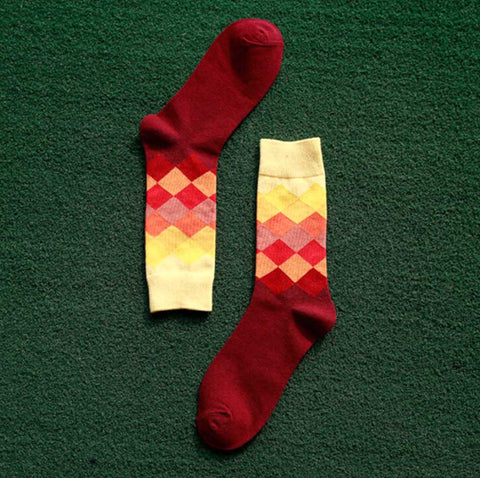 Geometric Woven Golf Socks
