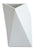 Large White Geometric Triangle Vase, Well Done Goods