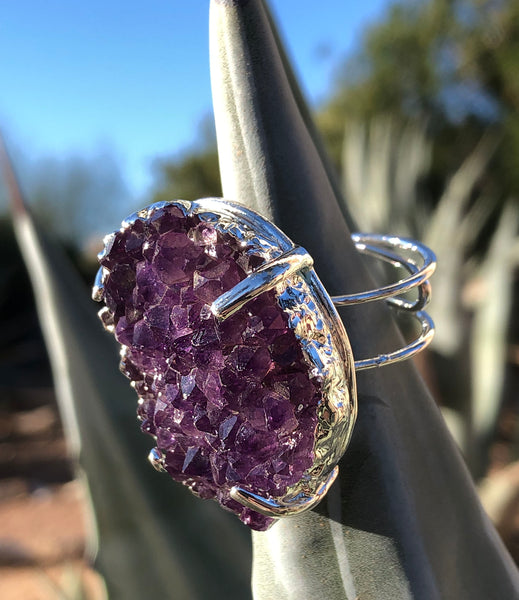 Amethyst shop druzy ring