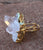 Large Quartz Crystal Cluster Raw Stone Adjustable Ring, Silver or Gold Electroplate