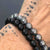 Electroplated Lava Stone Mala Bead Bracelets, silver, copper, rainbow