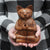 Wooden Yoga Cat Cone Incense Burners, Sustainable Hand-Carved Suar wood, Indonesia