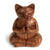 Wooden Yoga Cat Cone Incense Burners, Sustainable Hand-Carved Suar wood, Indonesia