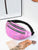 Iridescent Metallic Vinyl Fanny Pack, Waist Bag: Black, Pink, Silver