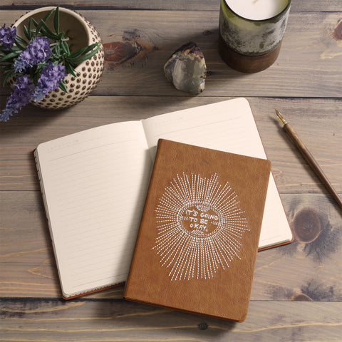 It's Going to be Okay. Inspirational, Motivational Embroidered Vegan Leather Notebook, by Denik