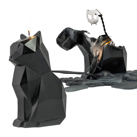 Cat Candle, PyroPet Kisa - Choose pink, blue or black