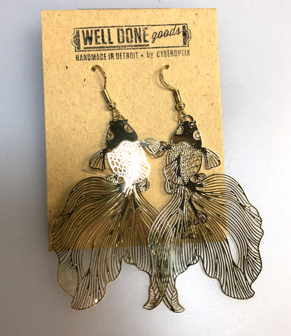 Koi Fish Laser Cut Earrings