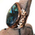 Labradorite Adjustable Stone Ring, Rose Gold