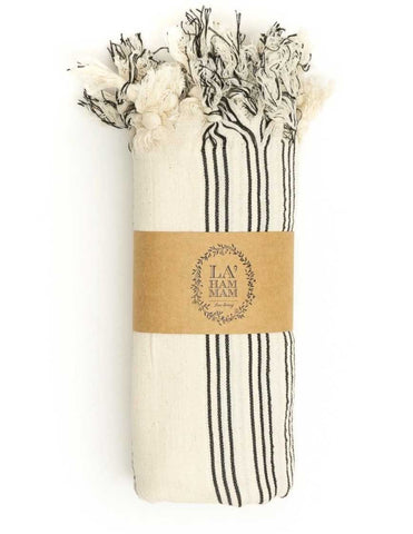 La'Hammam: Pure Cotton Peshtemal Turkish Beach Towel | Cordoba, Cream