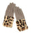 Leopard Print Faux Fur Trim Gloves