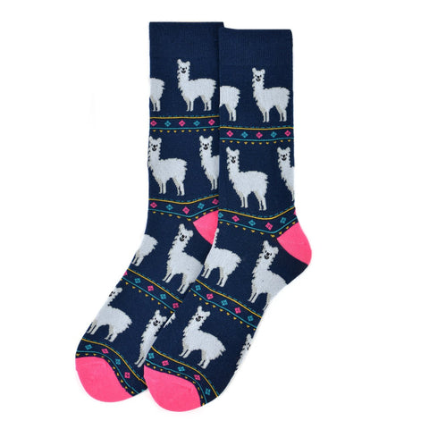 Llama Socks. Cute Alpaca Men's Fancy Socks, by Parquet