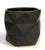 Matte Black Geometric Prism Vase, Medium. Ceramic Planter