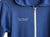 MCS Detroit Train Station Blueprint Zip Hoodie. Front Print Detail. Navy Blue Lightweight Triblend Jersey