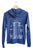 MCS Detroit Train Station Blueprint Zip Hoodie. Back Print. Navy Blue Lightweight Triblend Jersey