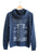 MCS Detroit Train Station Blueprint Zip Hoodie: Back Print. Unisex, Vintage Style