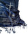 Blueprint Scarf: Ironwork Detail, Detroit Train Station. Navy blue. Well Done Goods by Cyberoptix