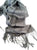Blueprint Scarf: Ironwork Detail, Detroit Train Station. Dove Grey. Well Done Goods by Cyberoptix