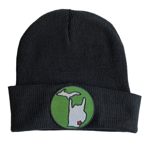 Metal Mitten Black Beanie Cap, Well Done Goods