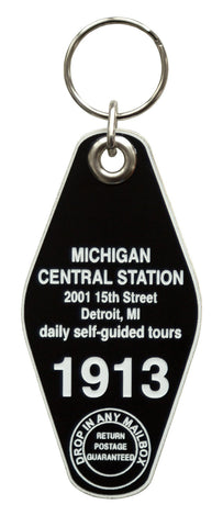 Michigan Central Station Motel Style Keychain, Well Done Goods