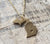 Gold Michigan Necklace, State & Heart Capital Pendant, Well Done Goods