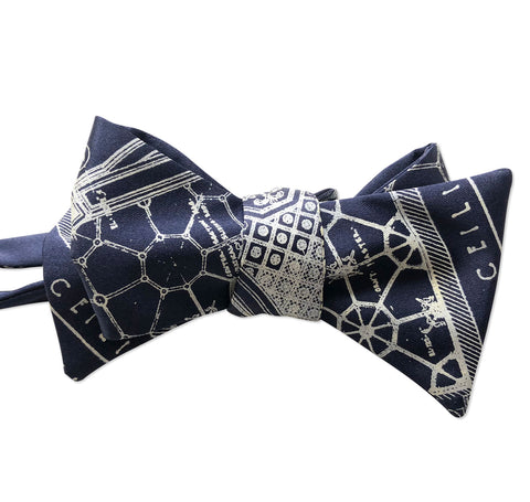 Capitol Theatre Detroit 1921 Blueprint Bow Tie, Navy Blue