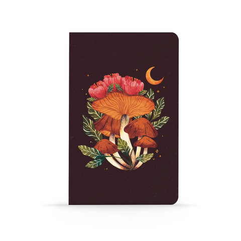 Midnight Mushroom Classic Layflat Notebook, by Denik