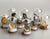 collection mini specimens under glass
