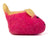 Mouse w/ Loop Tail Wool Booties, Fuchsia and Yellow, Well Done Goods