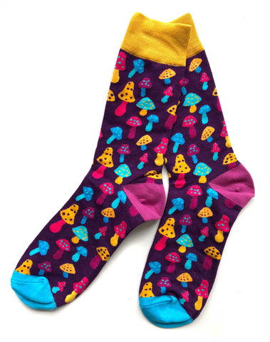 Mushroom Socks. 70s Inspired 'Shrooms - your choice of colors!