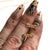 Tiny "Nasty" Stud Earrings, Gold