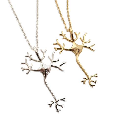 Axon & Dendrite, Neuron Nerve Cell Necklaces, Well Done Goods